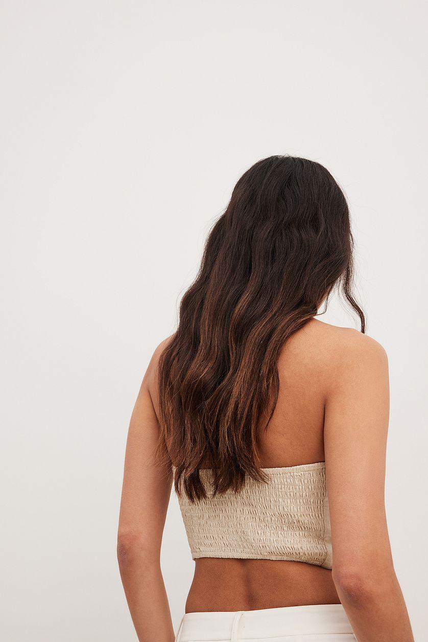 Linen Blend Corset Top Product Image