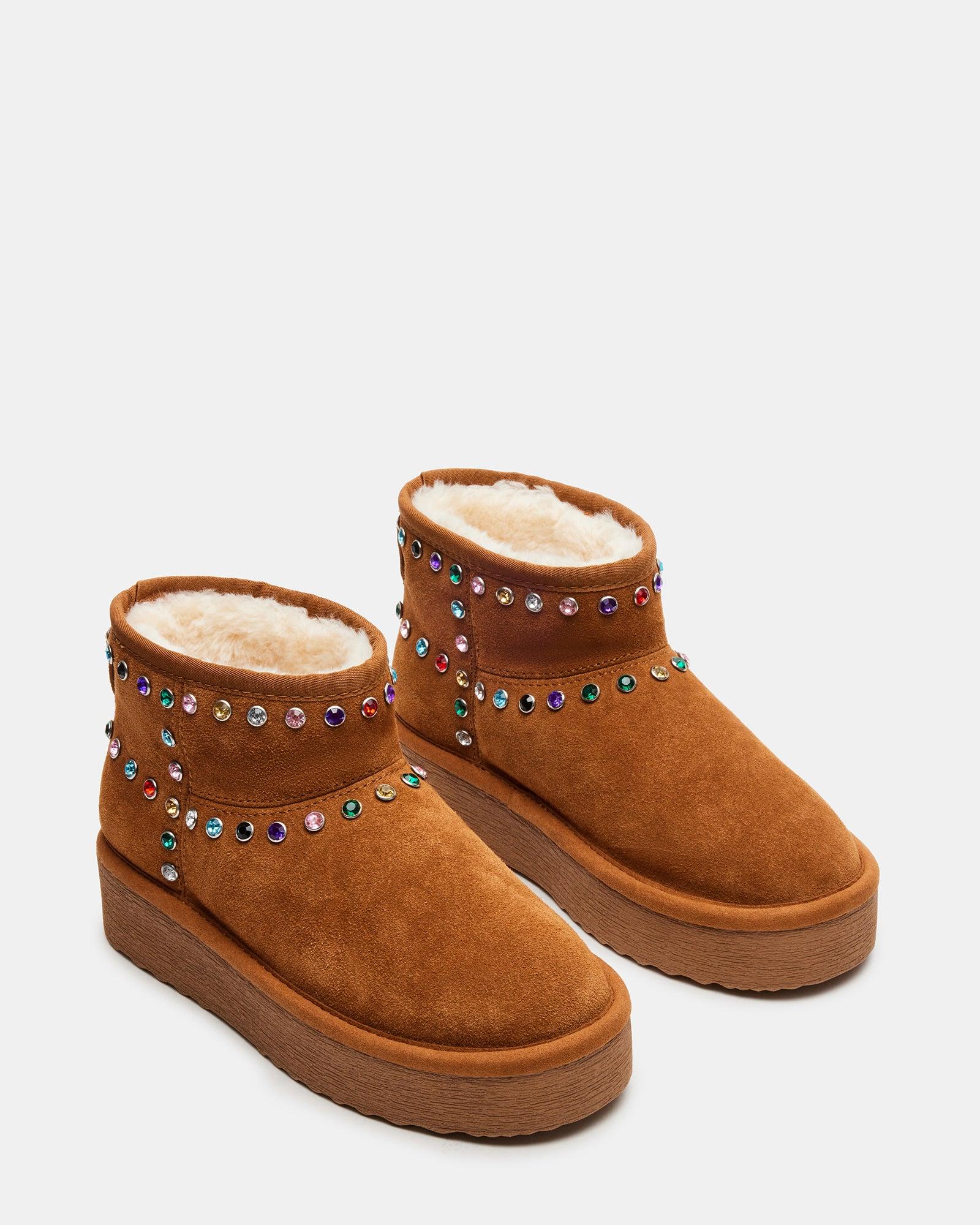 COMFY CHESTNUT SUEDE RHINESTONES Female Product Image
