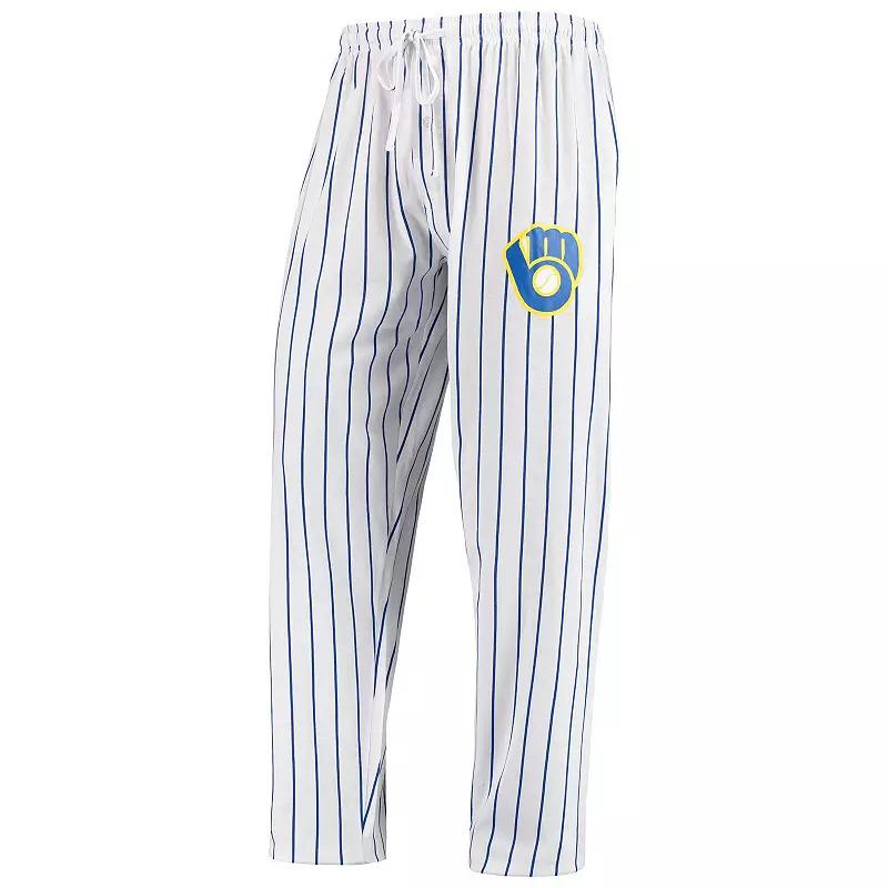 Men's Concepts Sport White/Navy Milwaukee Brewers Vigor Lounge Pant,  Product Image