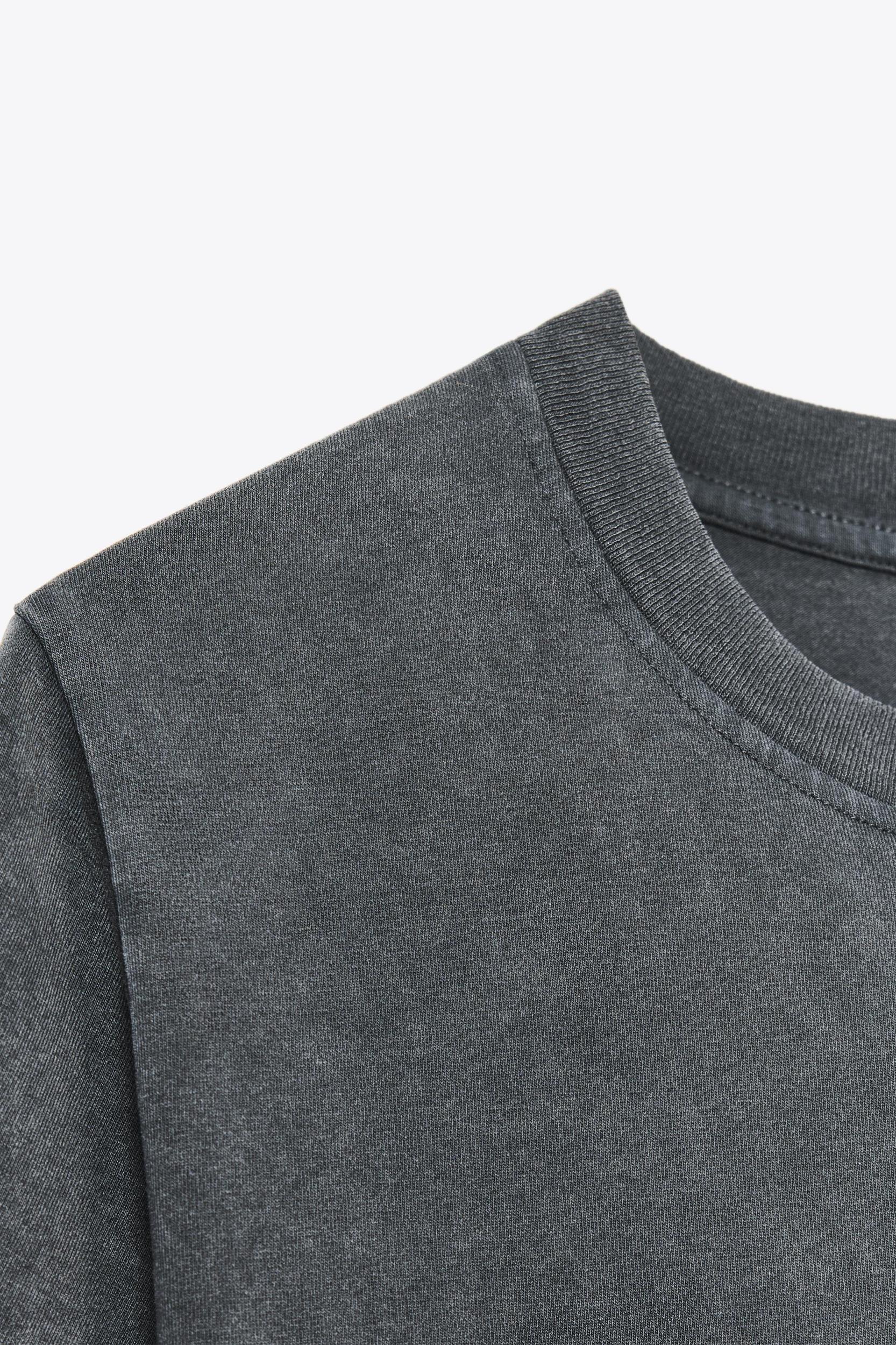 WASHED EFFECT RHINESTONE T-SHIRT Product Image