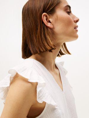 Muslin Flutter-Sleeve Top Product Image