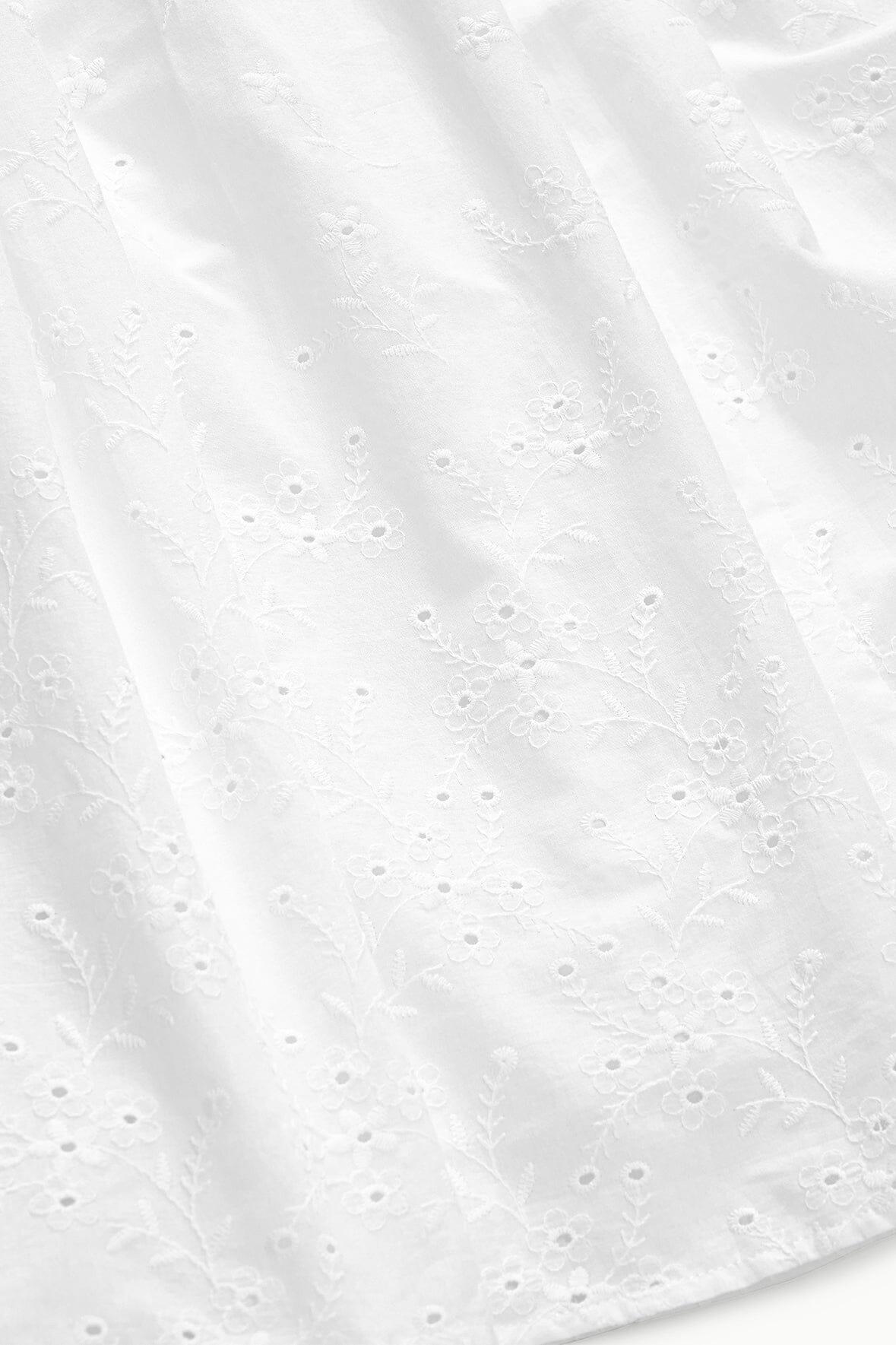 PROCIDA SKIRT | WHITE EYELET Product Image