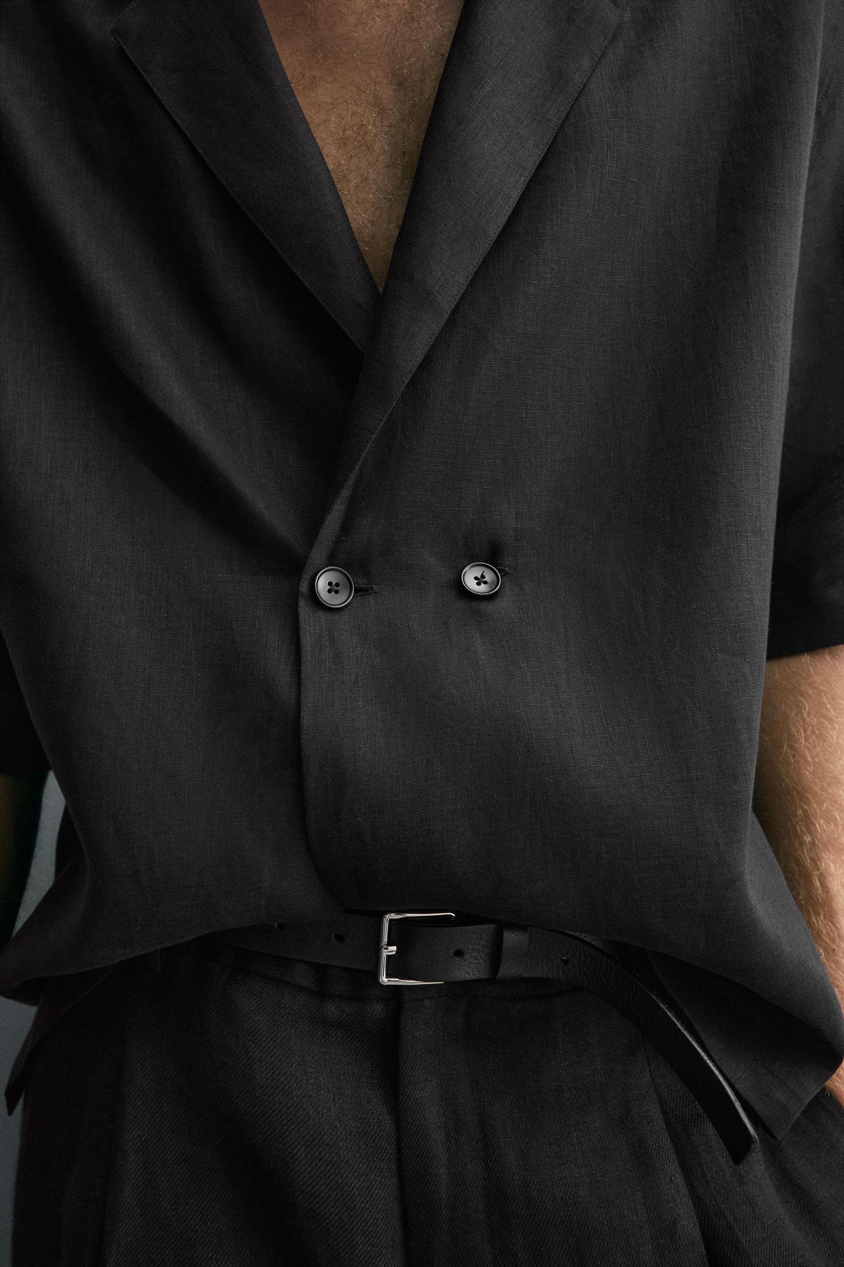 100% LINEN KIMONO SHIRT Product Image