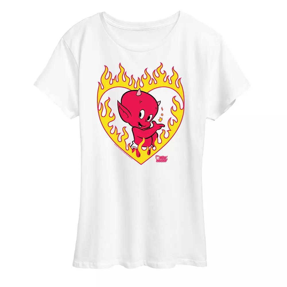 Women's Hot Stuff Flame Heart Graphic Tee, Girl's,  Product Image
