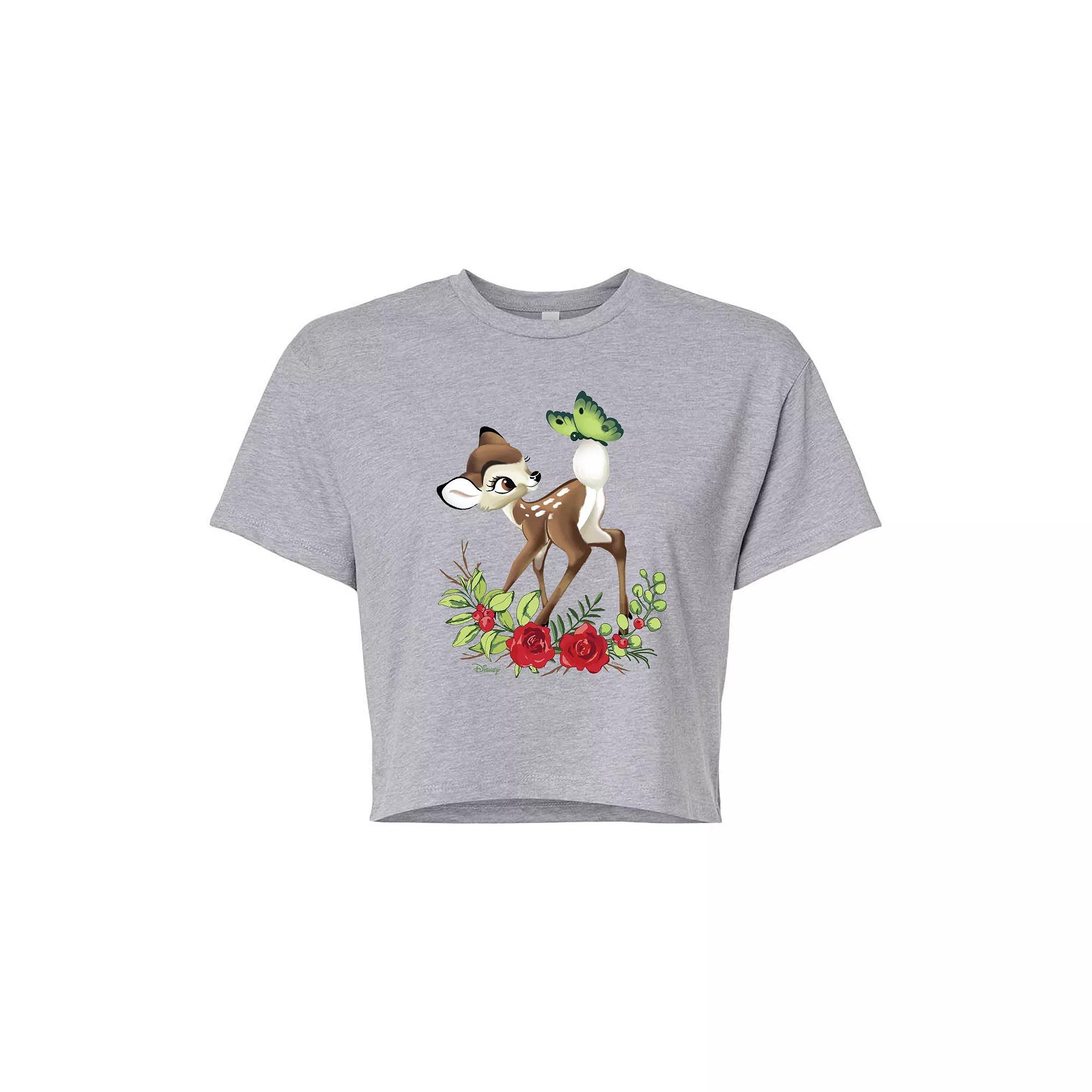 Disney's Bambi Women's Butterfly Cropped Tee, Girl's,  Product Image
