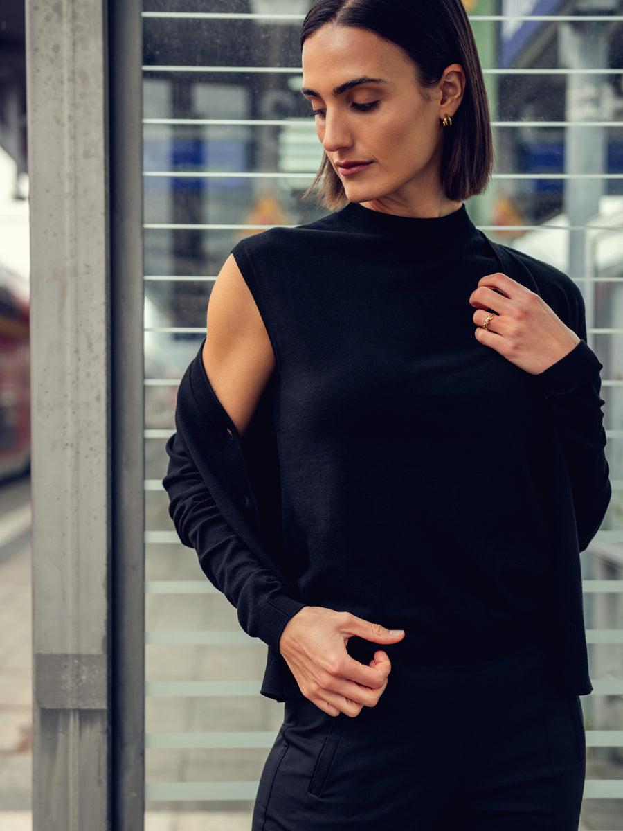 Women's Atlas Air Button-Front Cardigan - Black Female Product Image