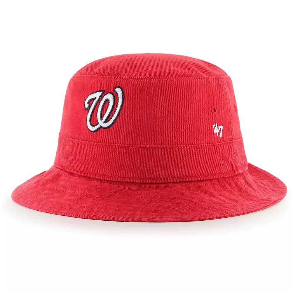Men's '47 Red Washington Nationals Primary Bucket Hat Product Image