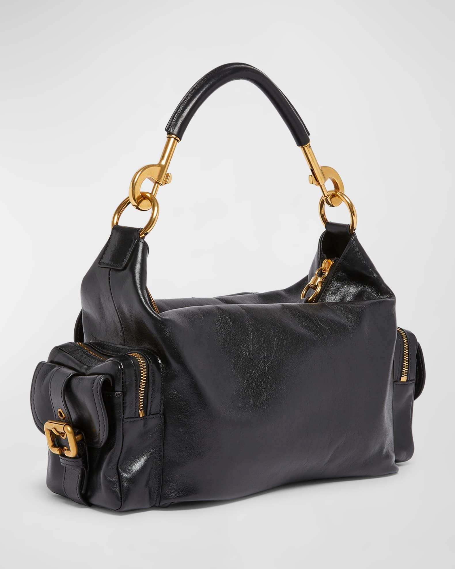 Camera Bag Medium in Natural Shiny Calfskin Product Image