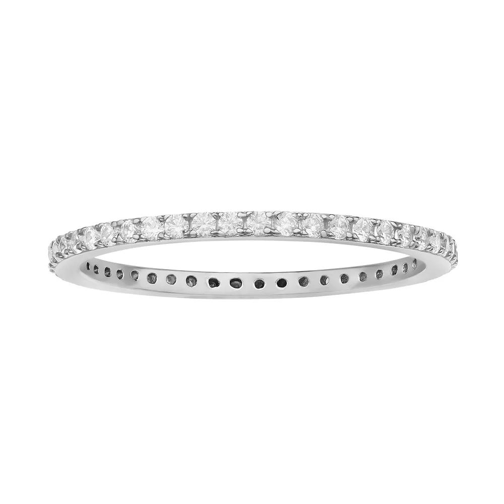PRIMROSE Sterling Silver Cubic Zirconia Eternity Ring, Women's, Size: 7 Product Image