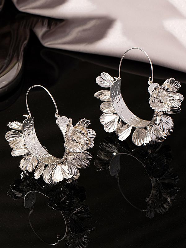 Flower Shape Drop Earrings Product Image