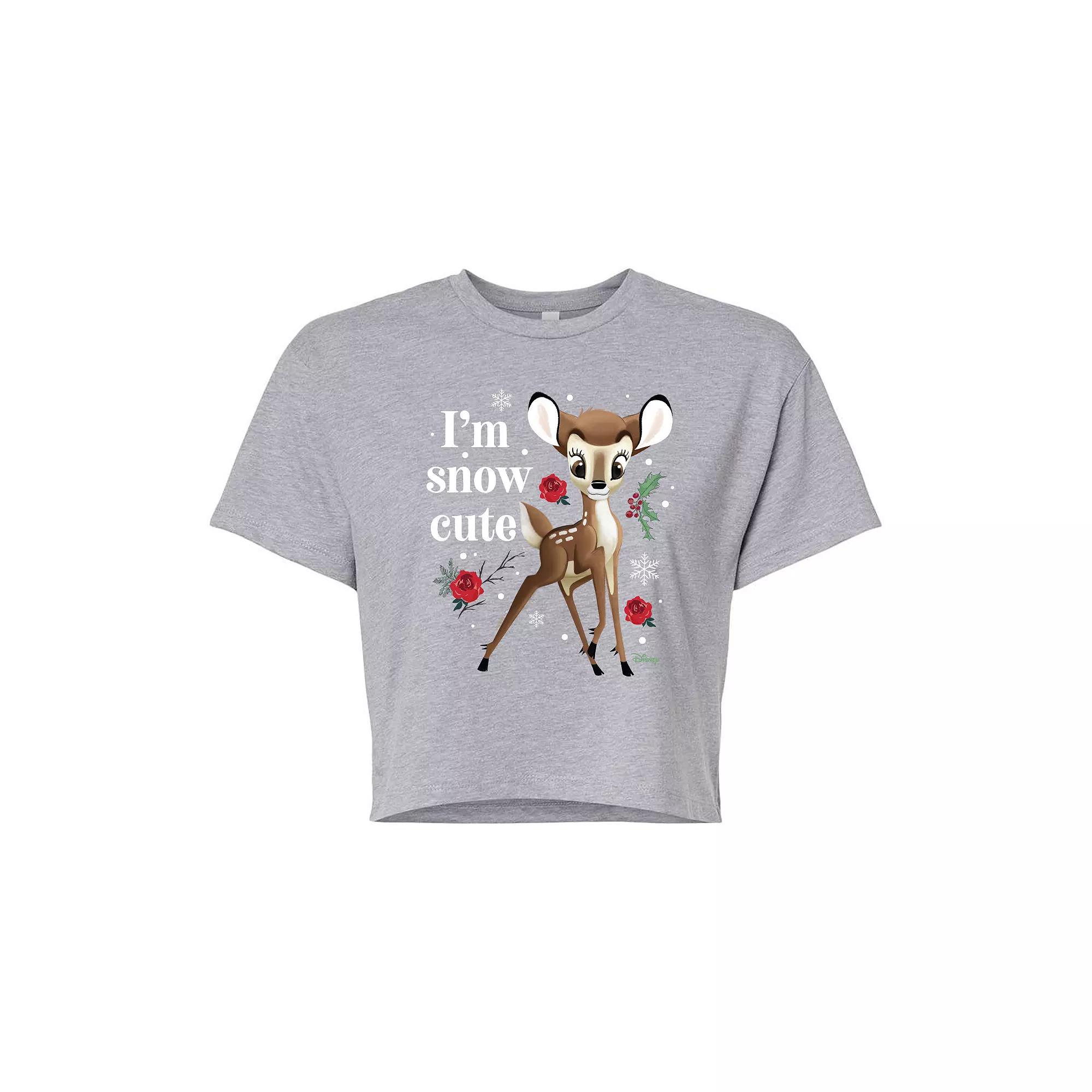 Disney's Bambi Women's I'm Snow Cute Cropped Tee, Girl's,  Product Image
