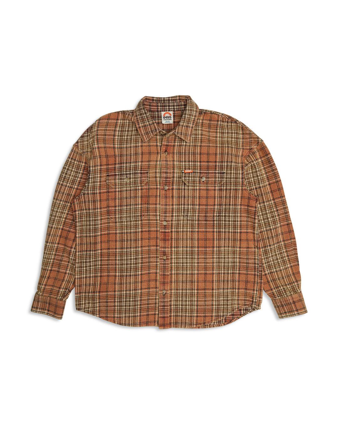 Vacay Check Shirt - Orange Check Product Image