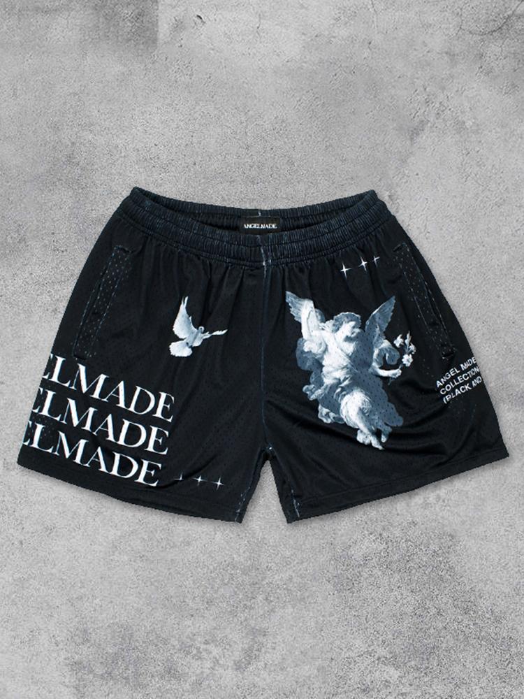 Sopula Angel Made Peace Dove Mesh Street Shorts Product Image