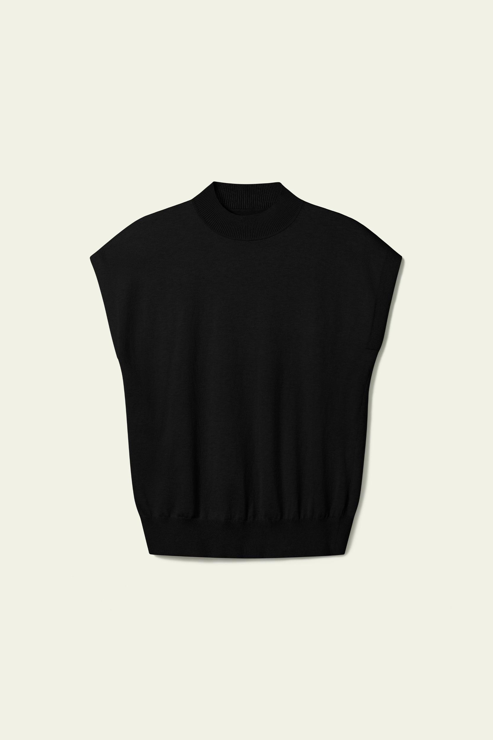 Mockneck Silk Cotton Blend Top Product Image