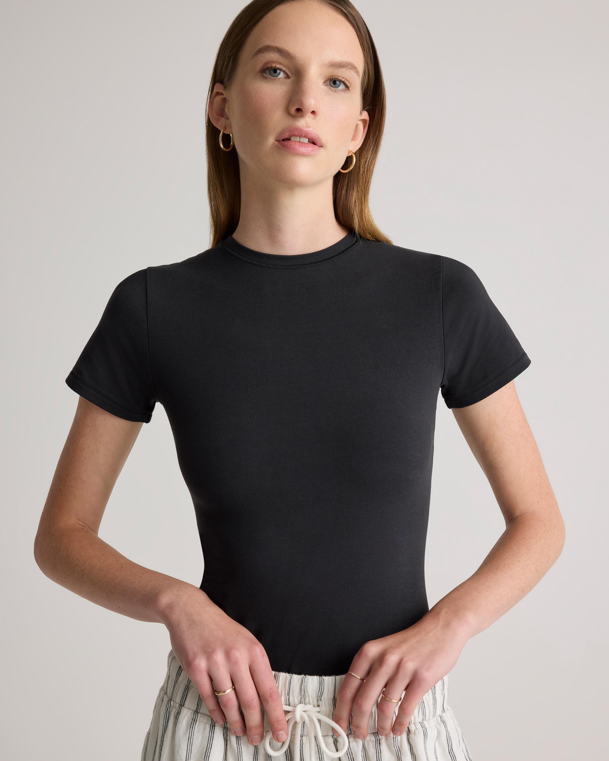Quince | Women's Stretch Cotton Jersey Fitted T-Shirt Organic Cotton Product Image