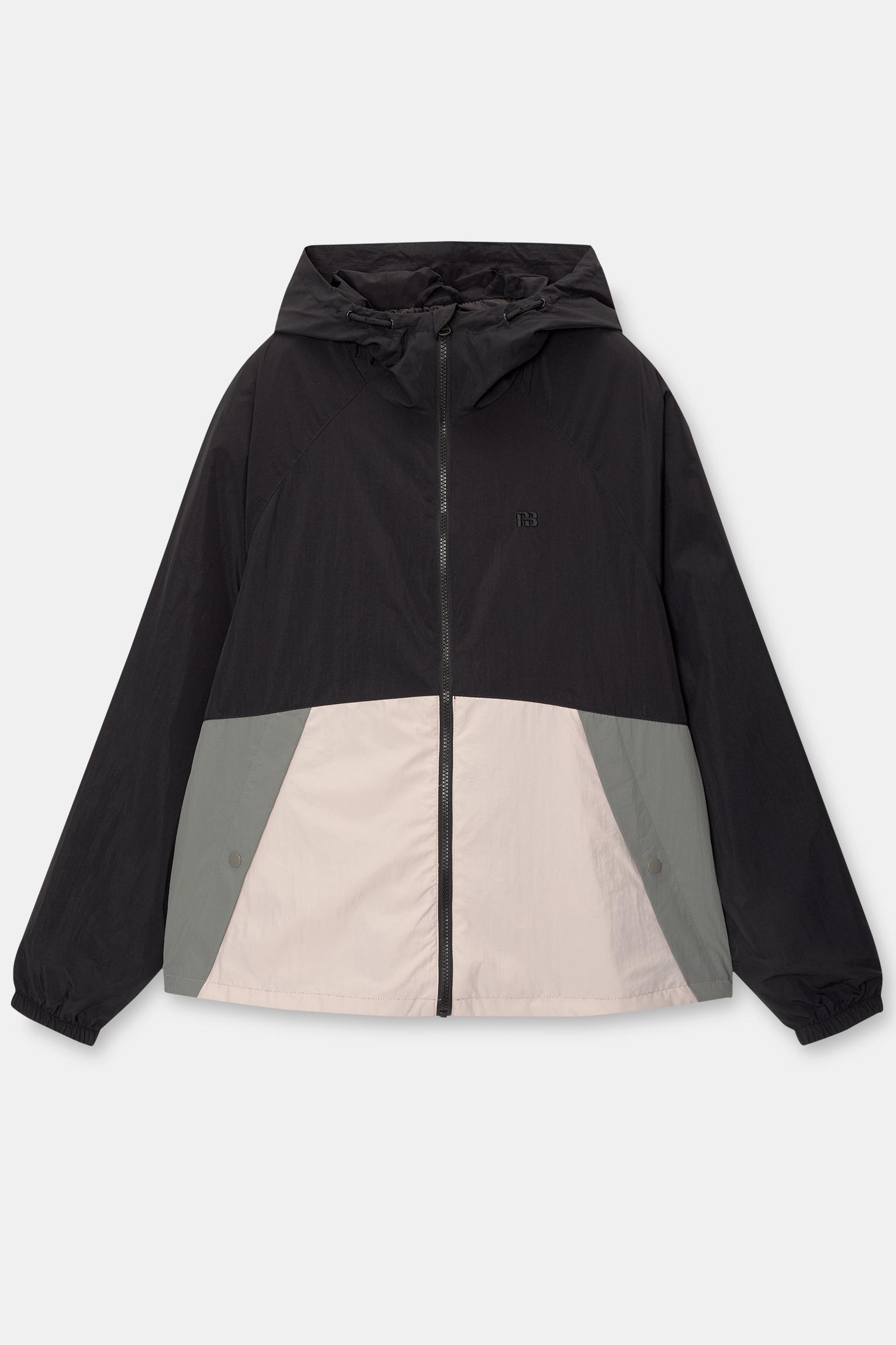 Lightweight color block raincoat Product Image
