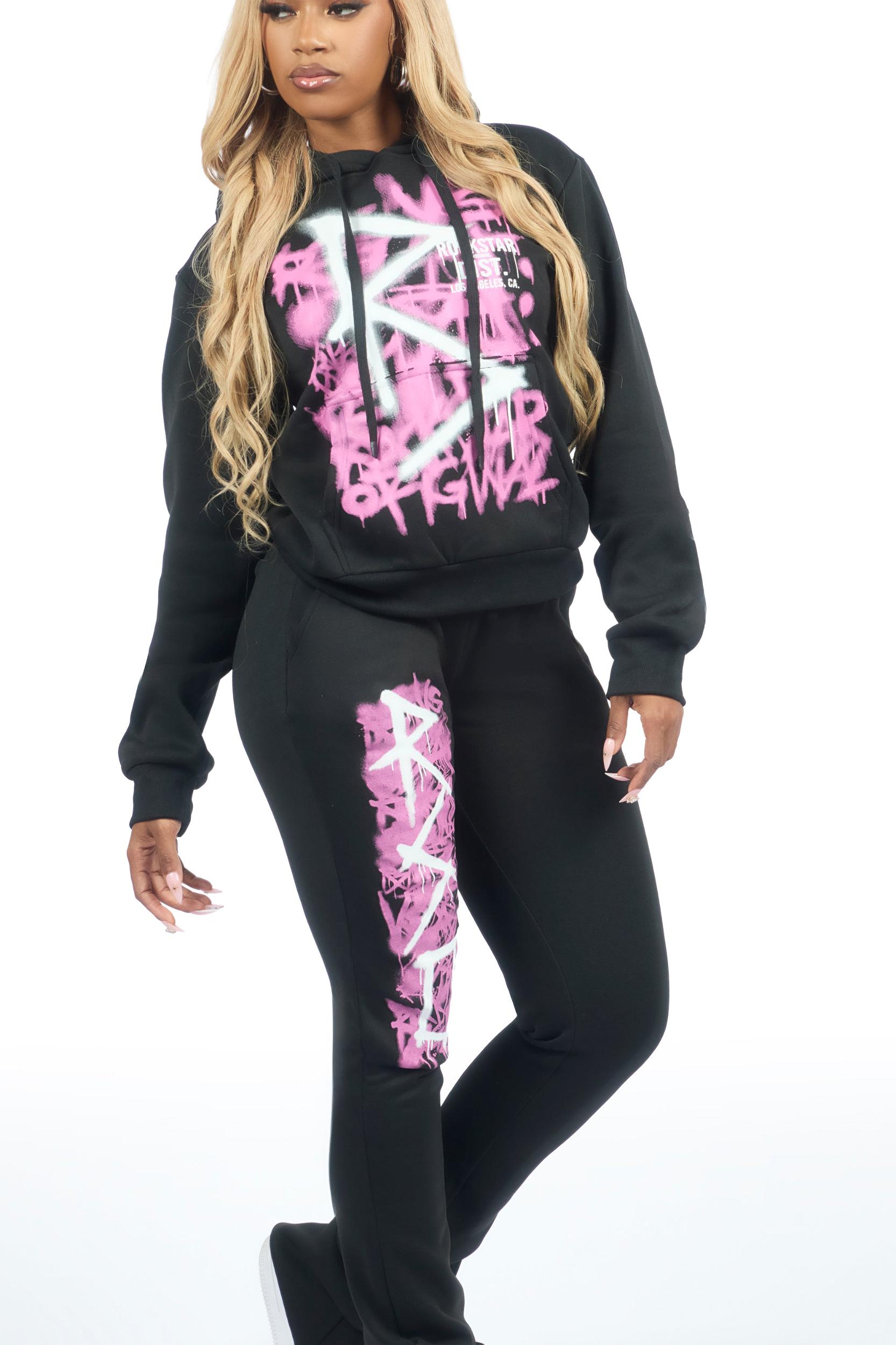 Tanesha Black Super Stacked Trackset Female Product Image