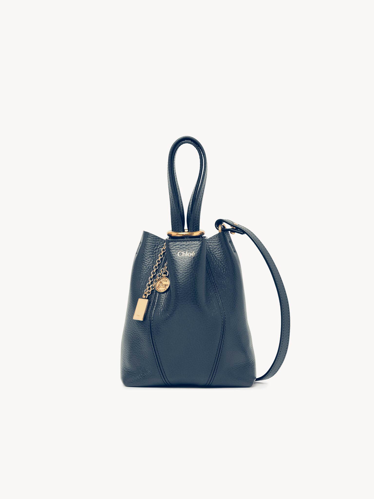 Small Chloé Spin tote bag in grained leather Product Image