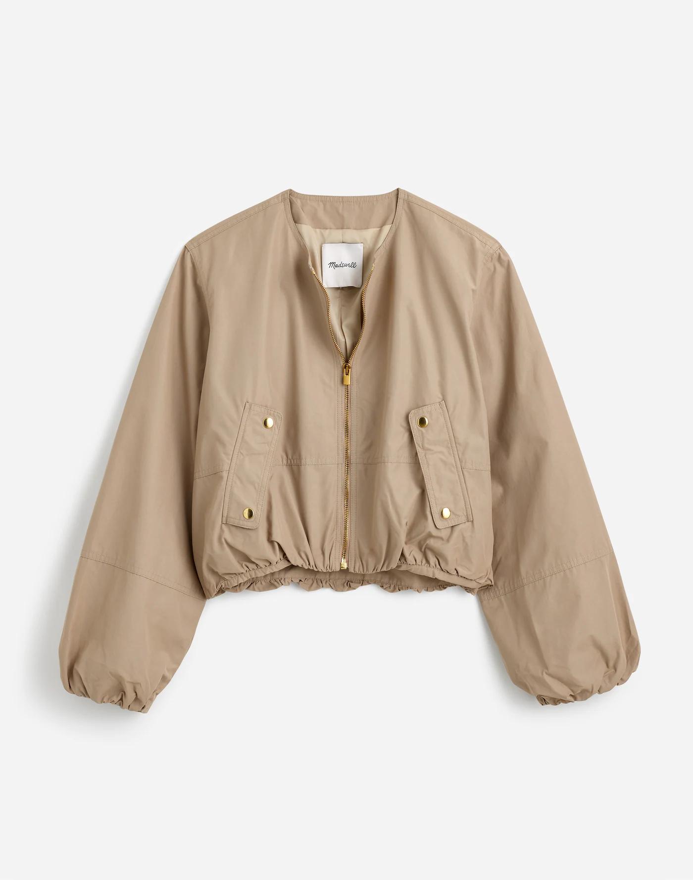 Bubble-Sleeve Bomber Jacket Product Image