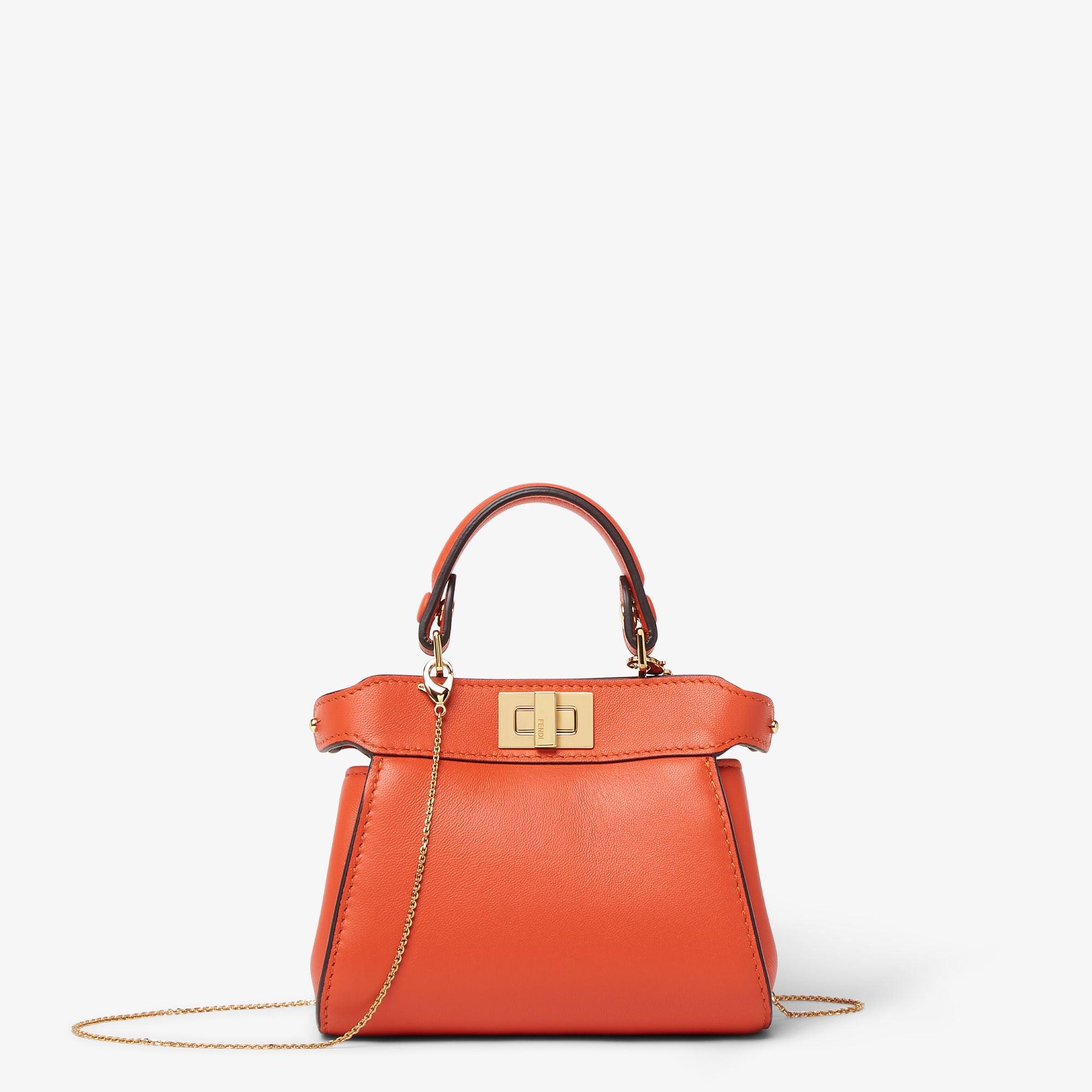 Nano PeekabooOrange nappa leather miniature bag Product Image