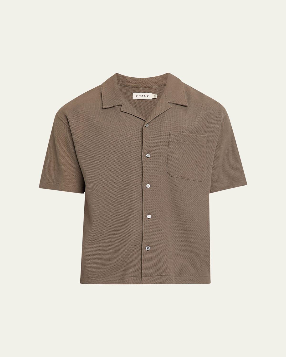 Mens Relaxed Jacquard Camp Shirt Product Image