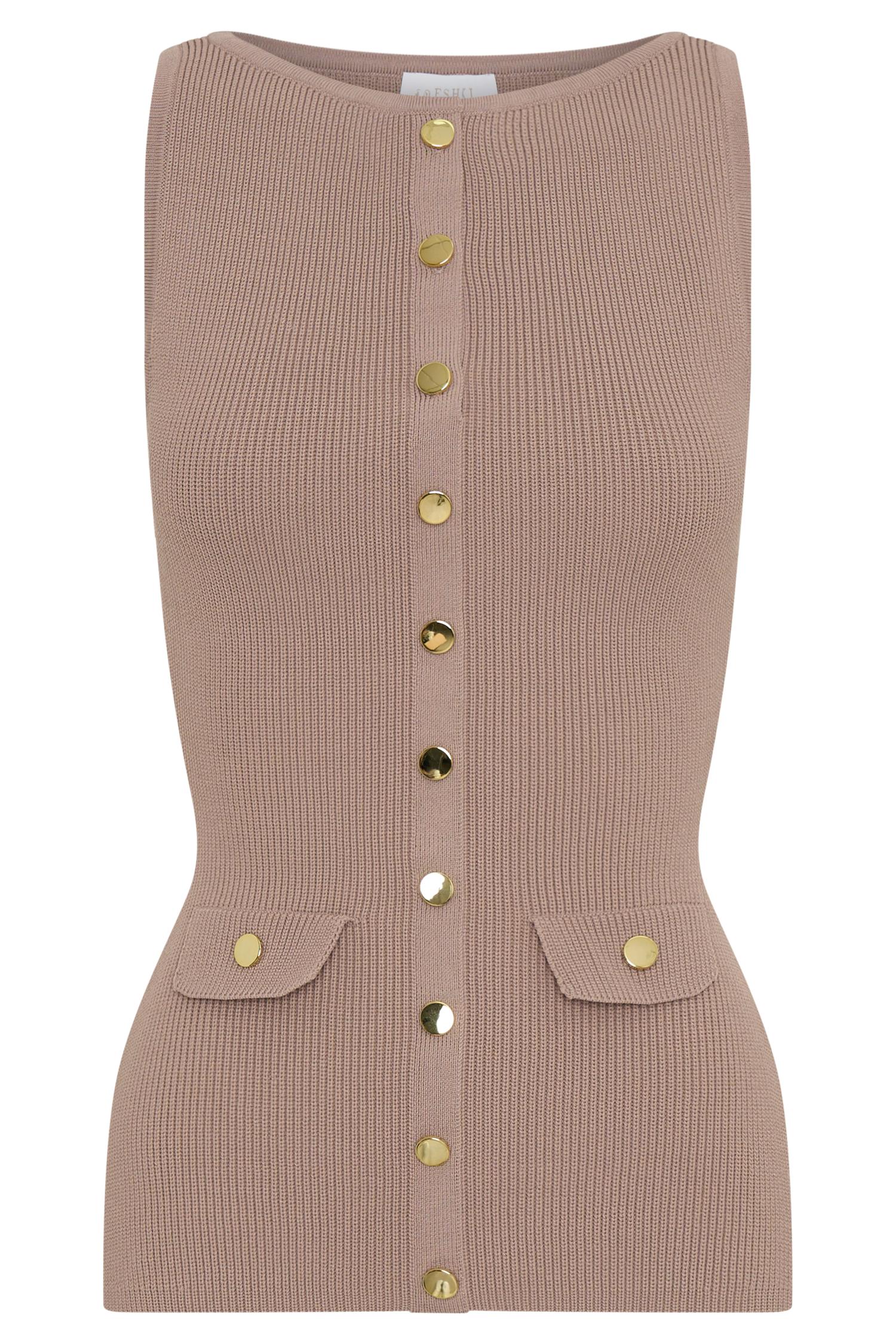 Sawyer Longline Top - Taupe Product Image