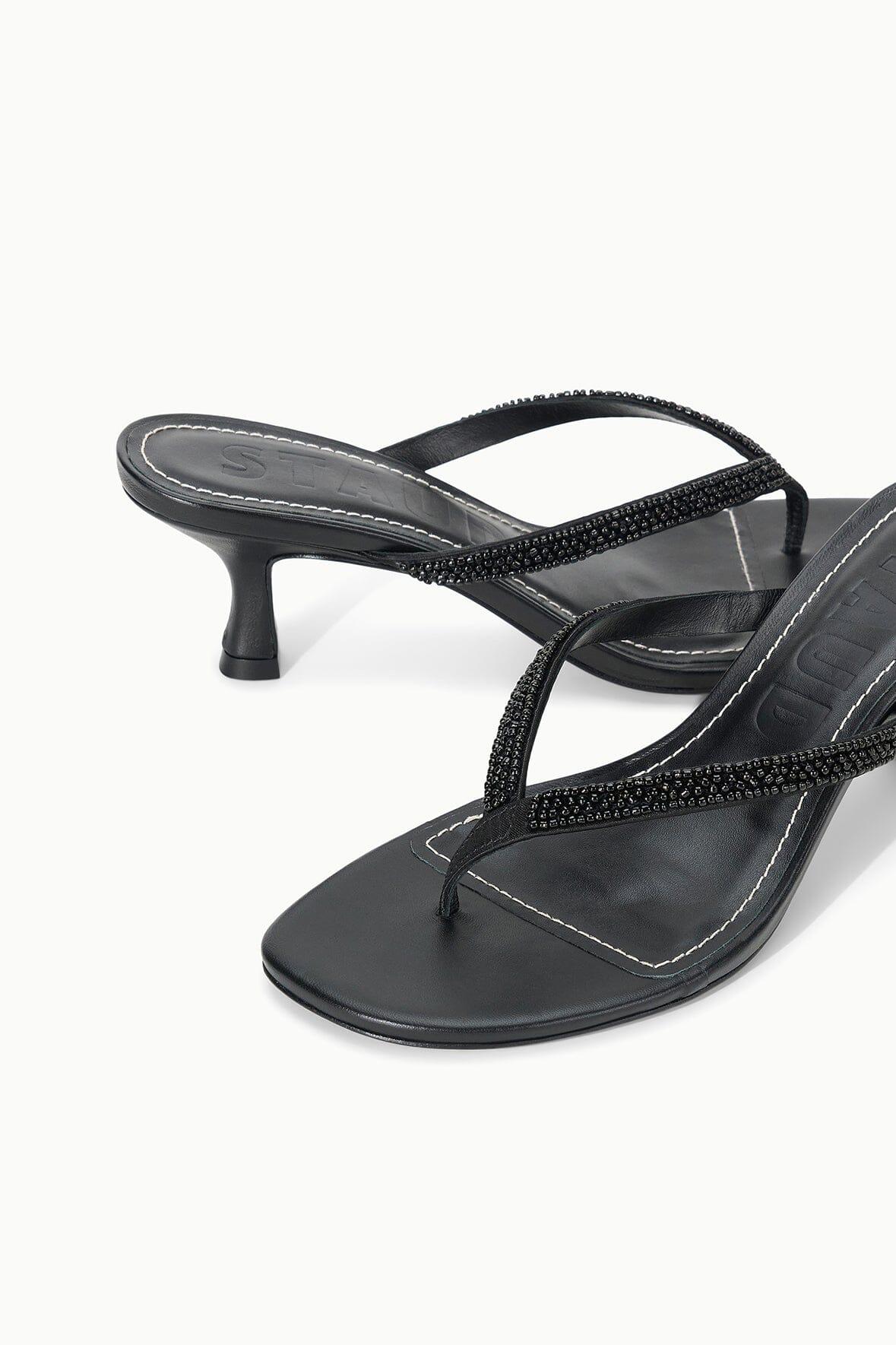 FREJA KITTEN HEEL | BLACK BEADED Product Image