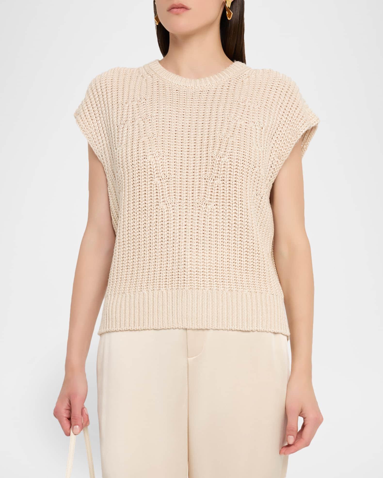 Silk Knit Sleeveless Sweater Product Image