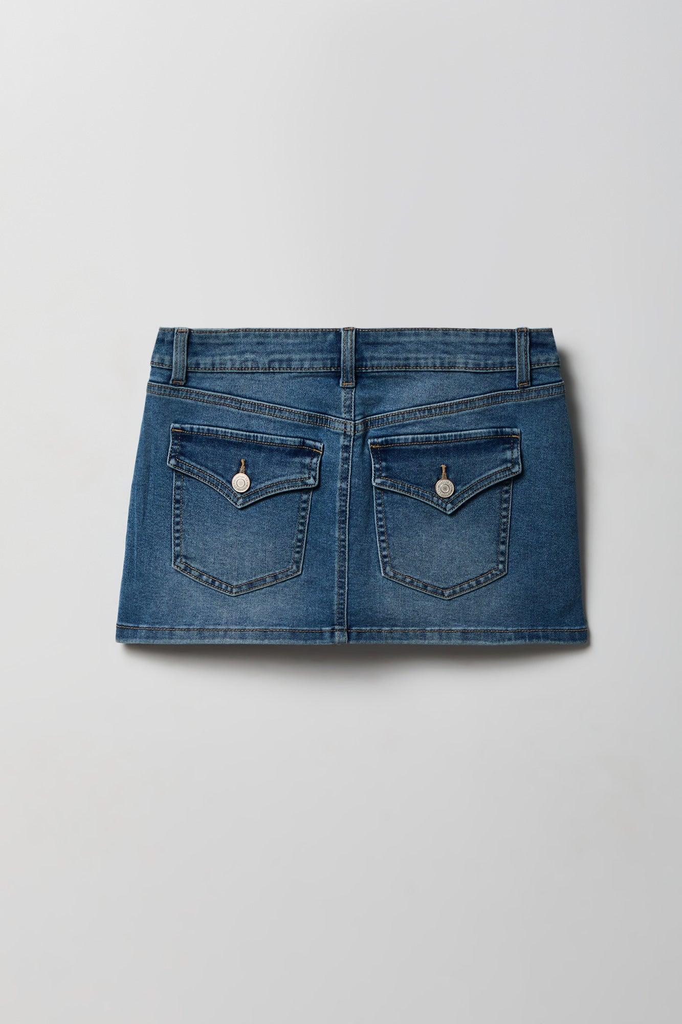 Denim Micro Mini Skirt Female Product Image