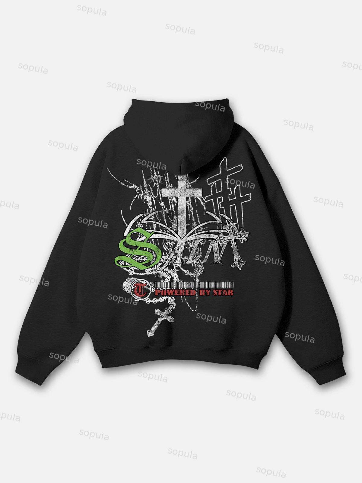 Sopula Saint Maria Retro Graphic Hoodie Product Image