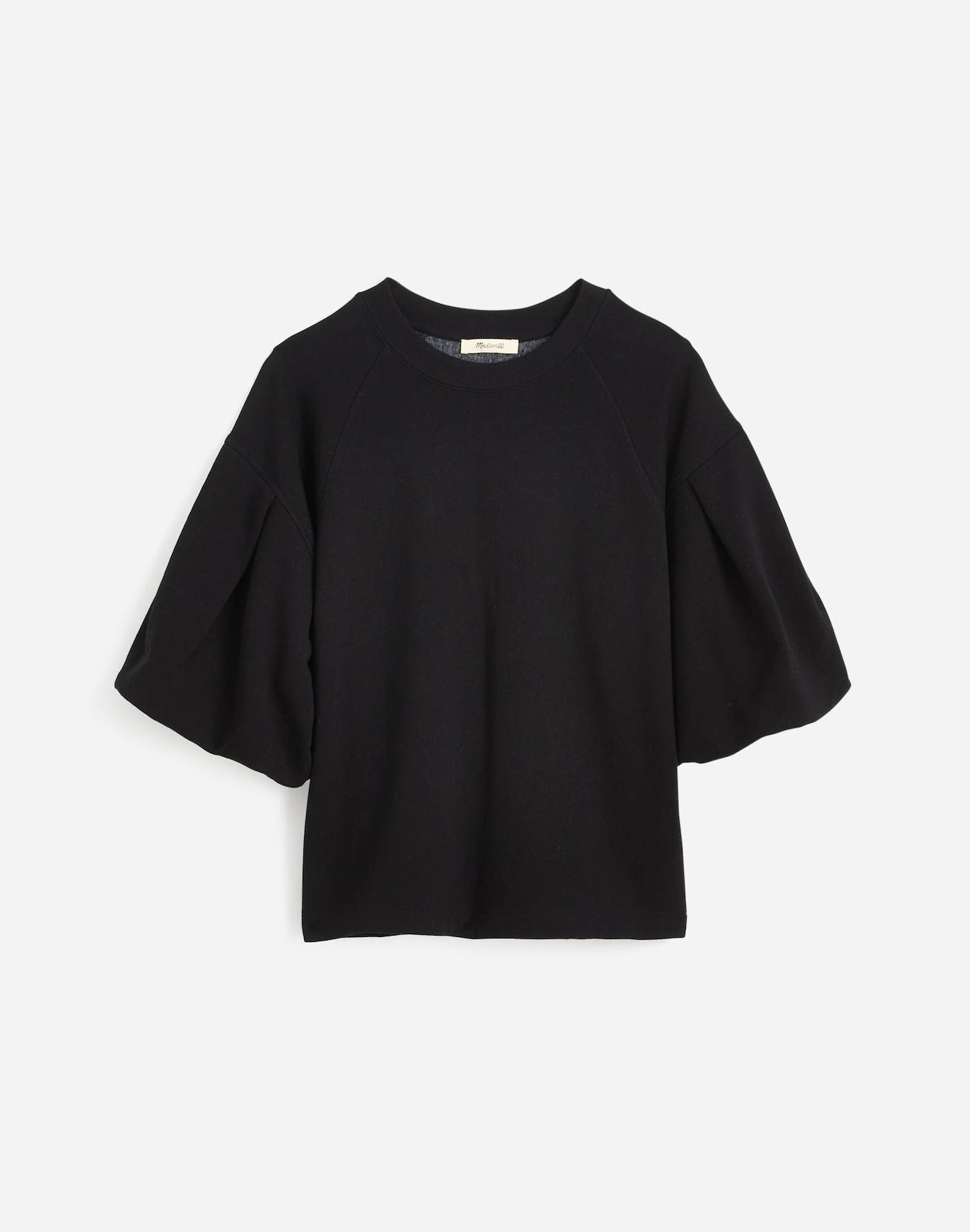 Puff-Sleeve Sweatshirt Tee Product Image