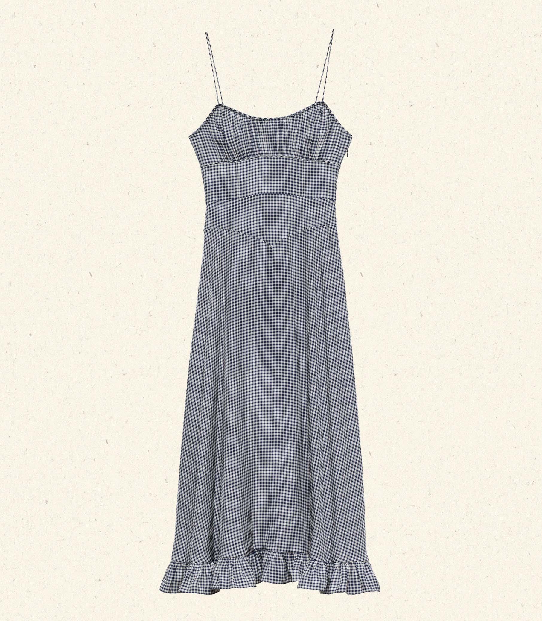 ROSARIA DRESS -- SANTA MARINA GINGHAM Product Image