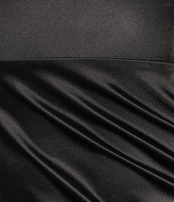 Honey and Rosie Sleeveless Slight A-Symmetrical Hemline And Ruffle Down Dress Product Image