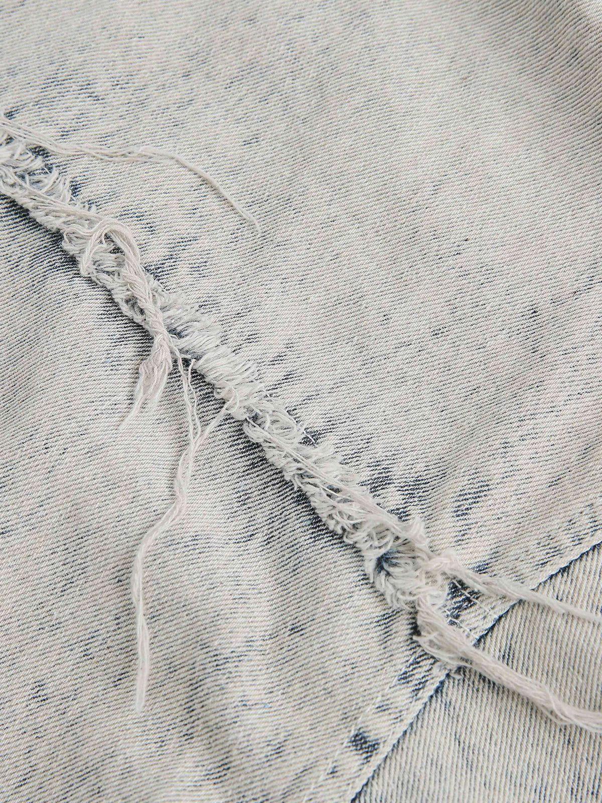 Aelfric Eden Fringe Denim Zip Up Shirt Product Image