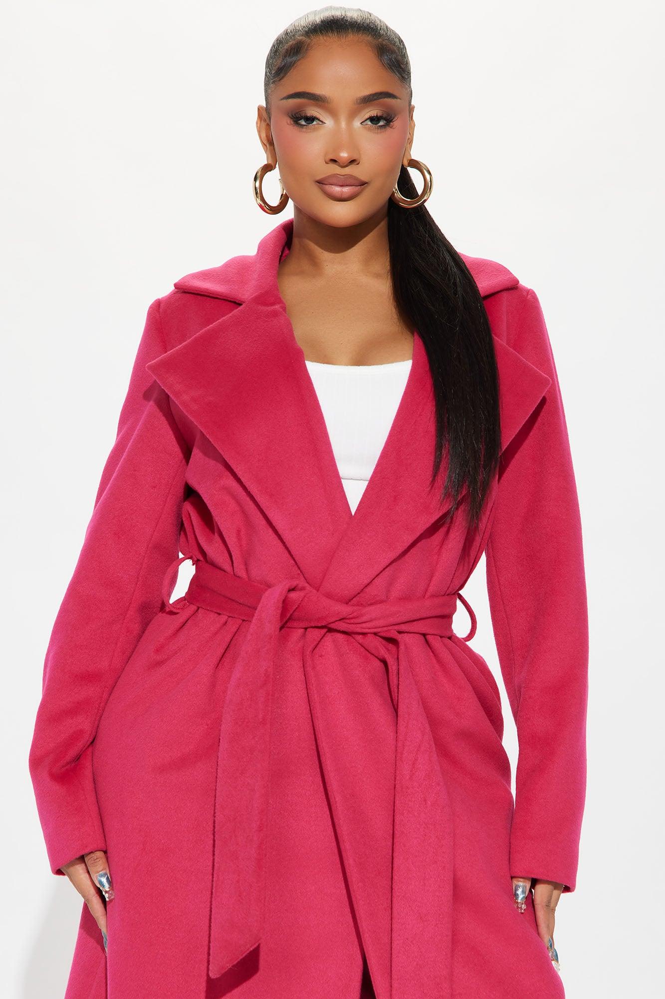 Camile Trench Coat - Fuchsia Product Image