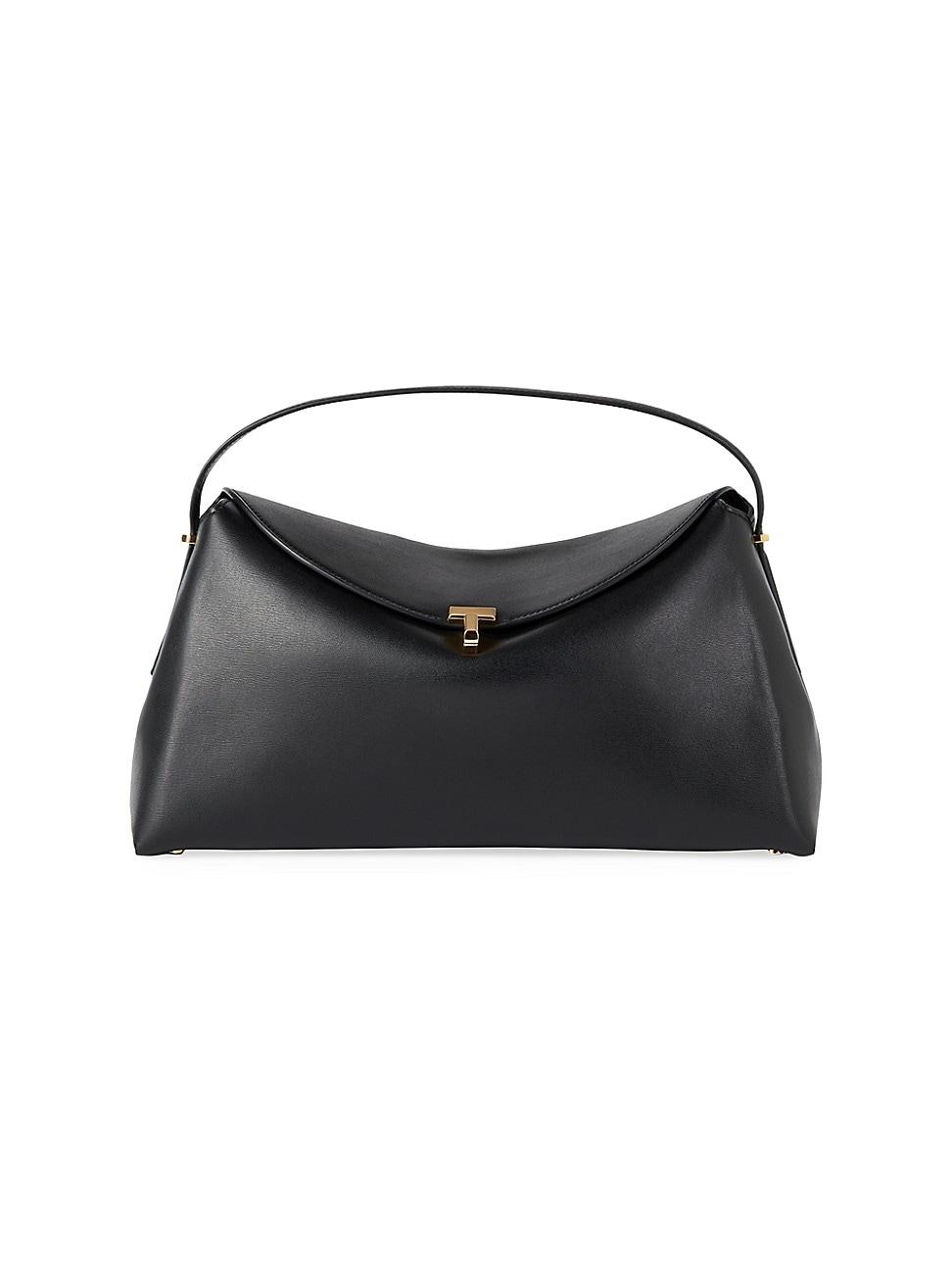 Womens T-Lock Leather Top Handle Bag Product Image