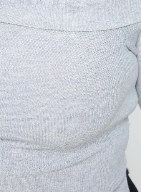 Sina Off The Shoulder Top Grey Curve Product Image