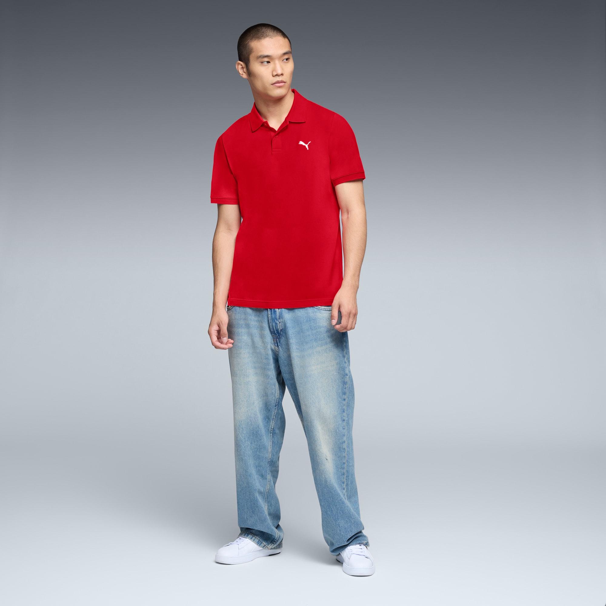 Essentials Small PUMA Logo Pique Polo US Men Product Image