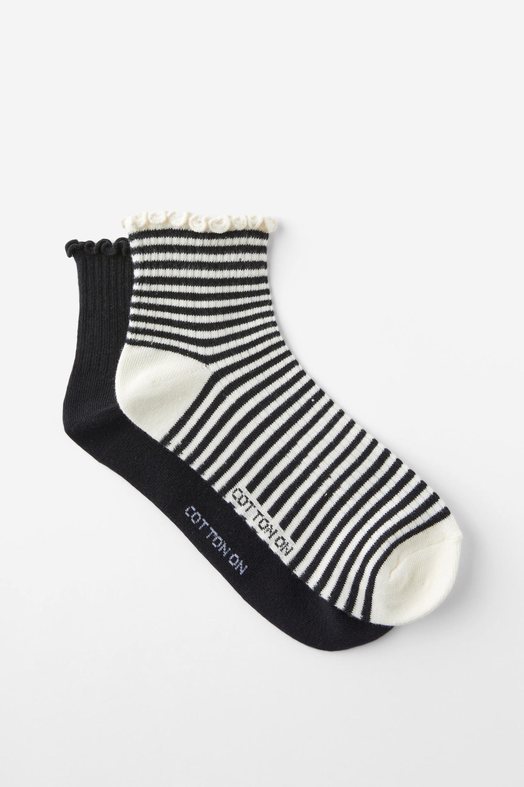 The Perfect Pair Frill Rib Ankle 2Pk Product Image