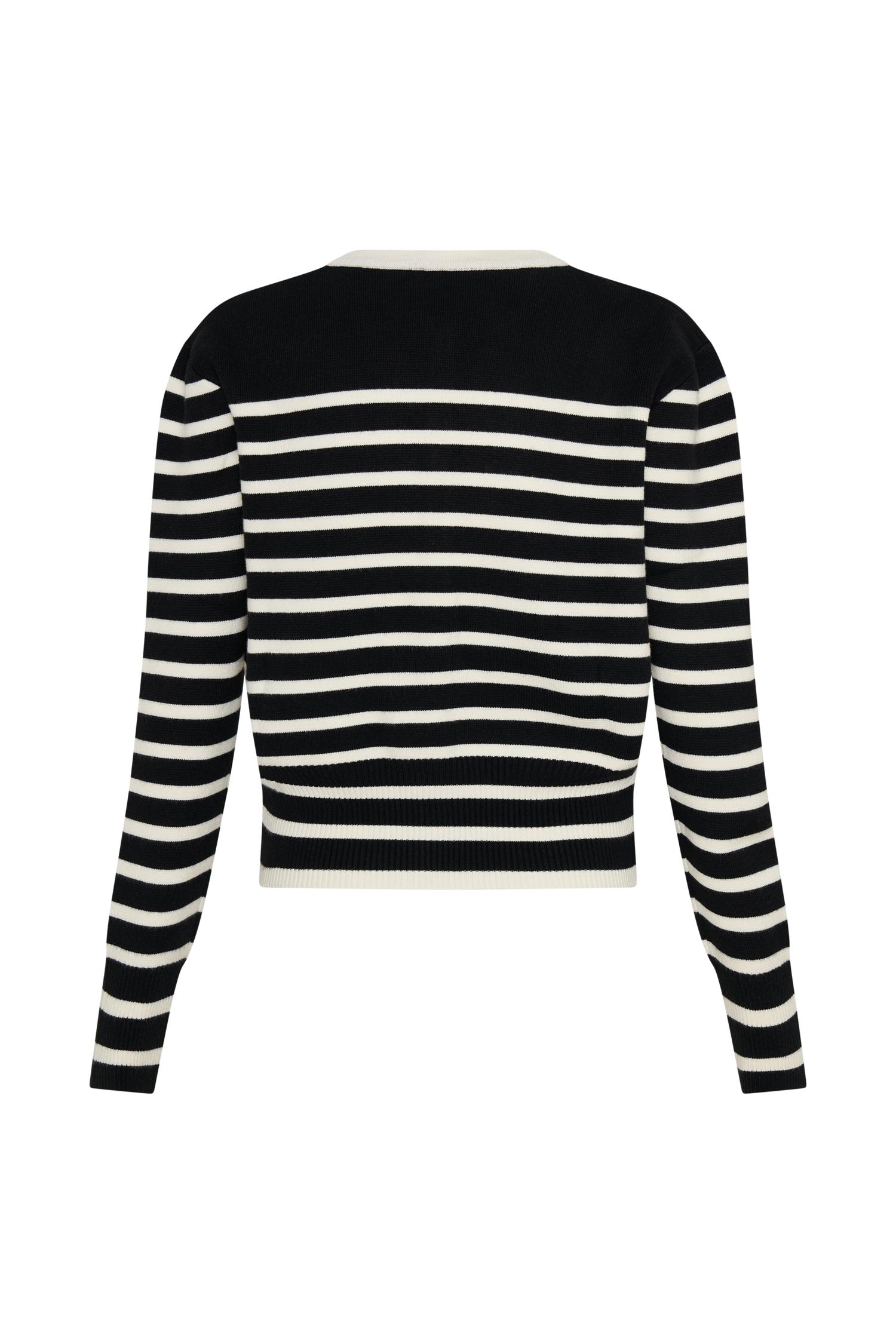 Tabitha Stripe Knit Shorts - Black/White Product Image