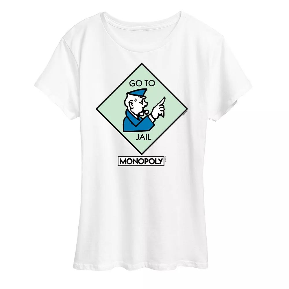 Women's Monopoly Go To Jail Square Graphic Tee by Hasbro,  Product Image