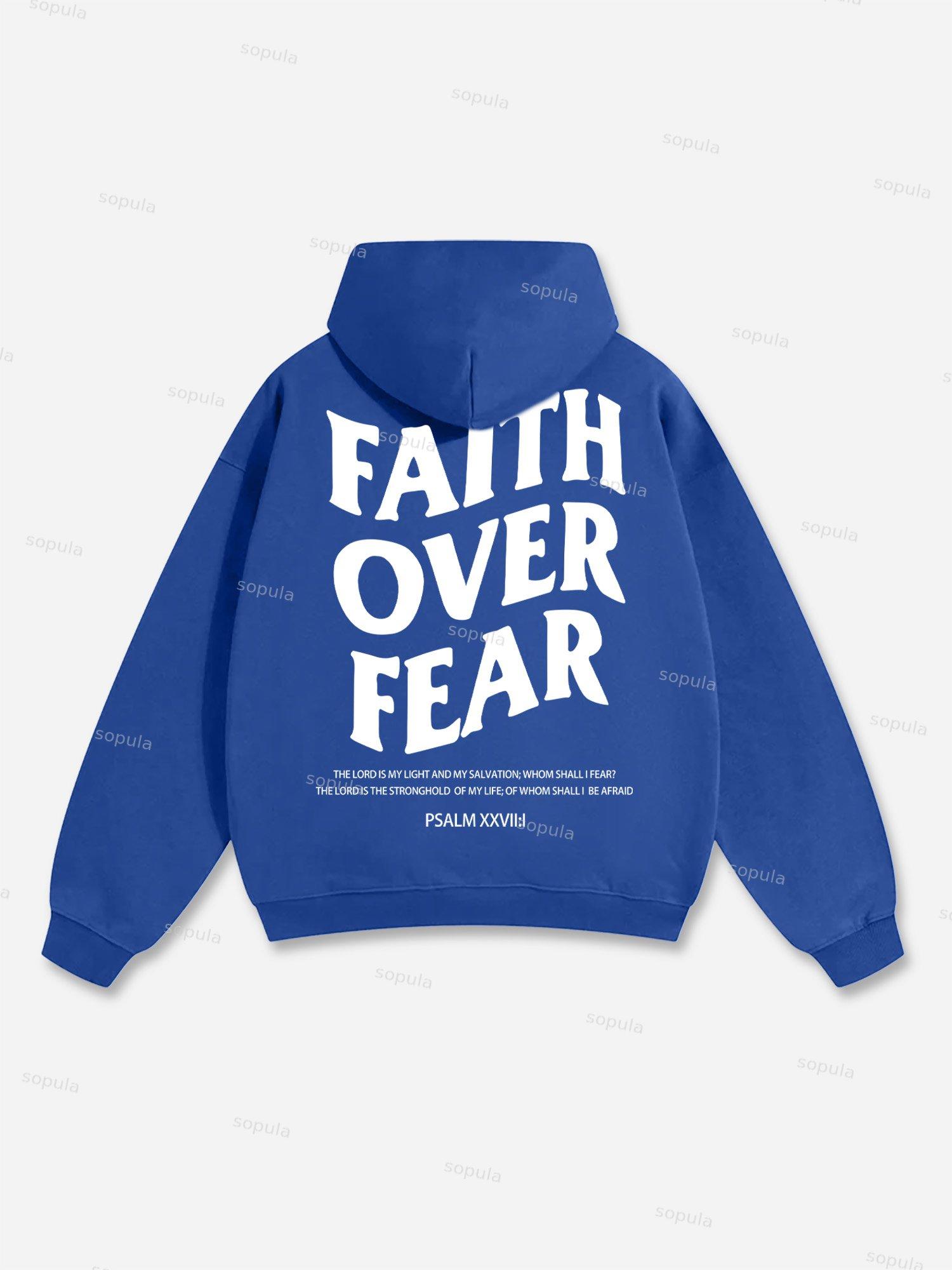 Sopula Faith Over Fear Print Graphic Hoodie Product Image