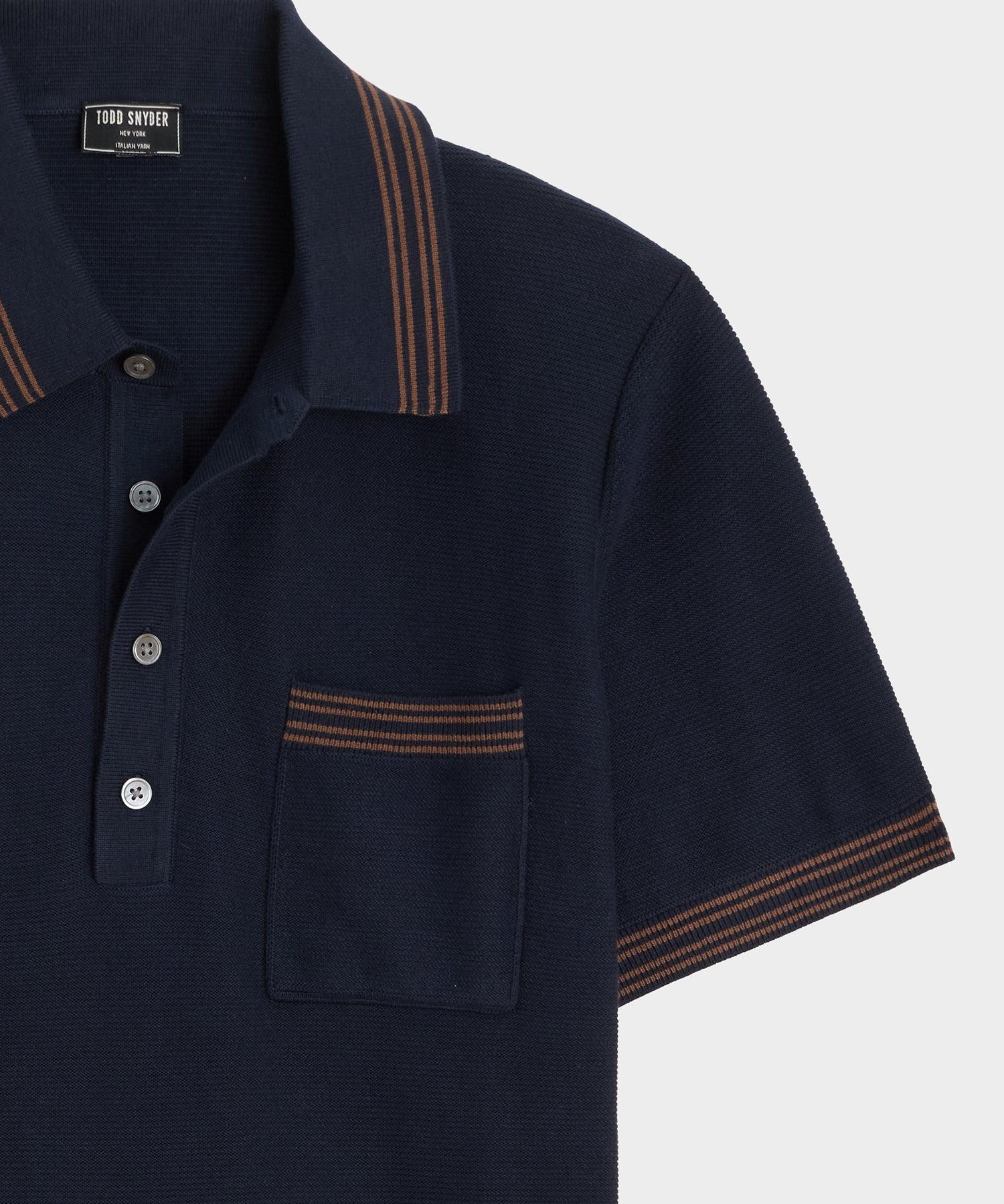 Tipped Waffle Sweater Polo Product Image