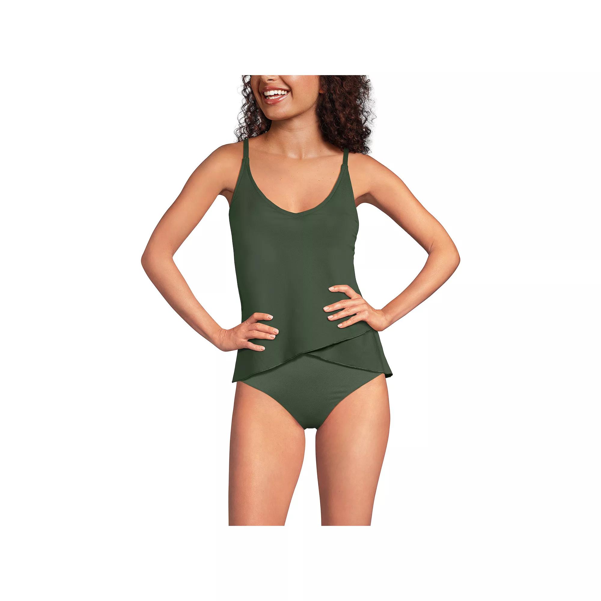 Petite Lands' End Tulip Hem Tankini Swimsuit Top, Women's,  Product Image