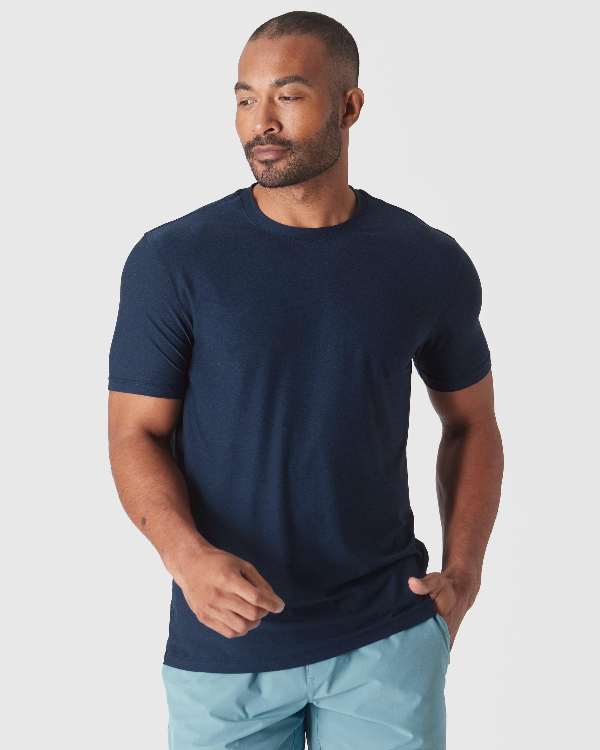 Dark Heather Cadet Active Crew Neck Tee Product Image