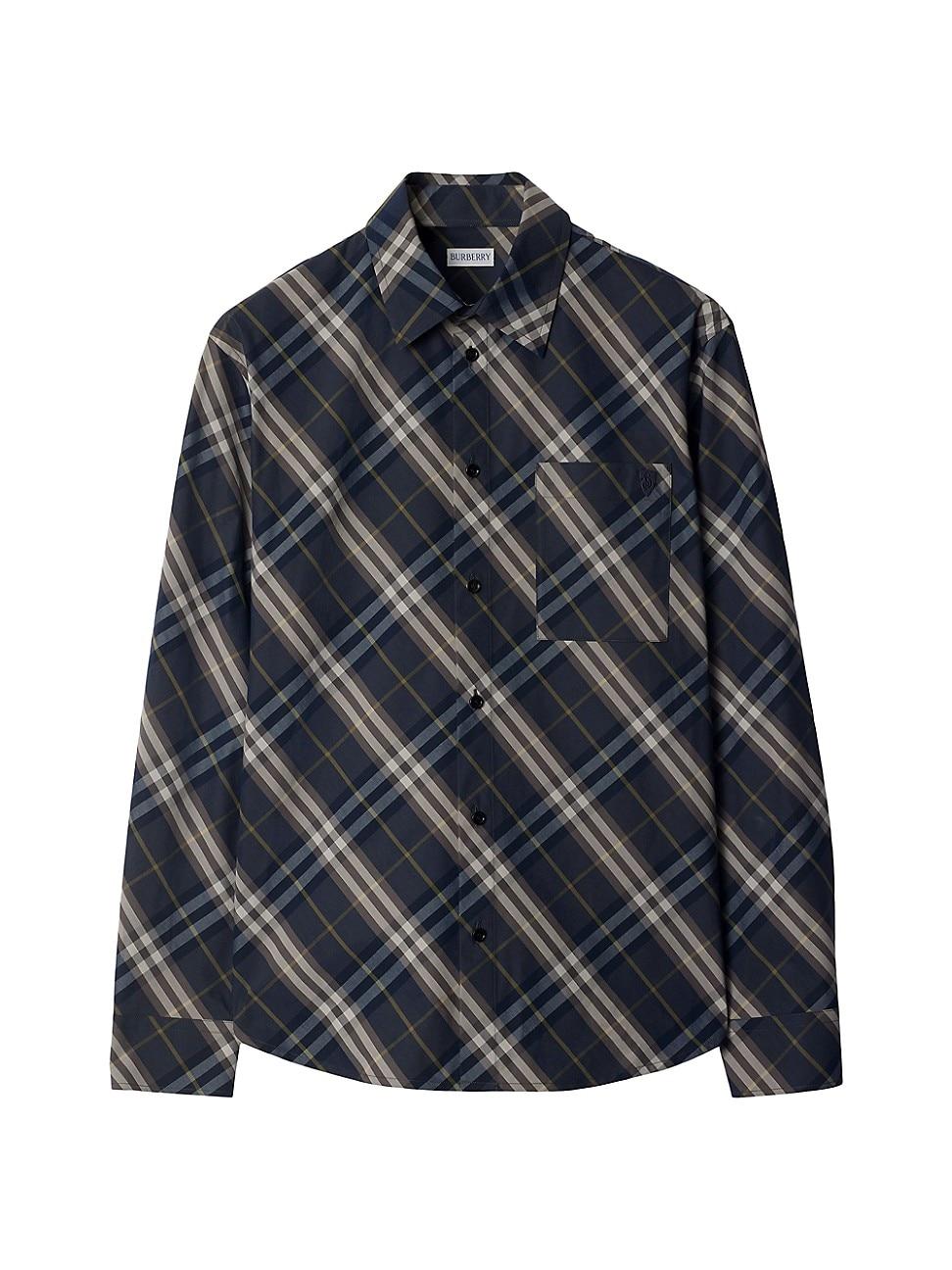 Mens Check Button-Up Shirt Product Image