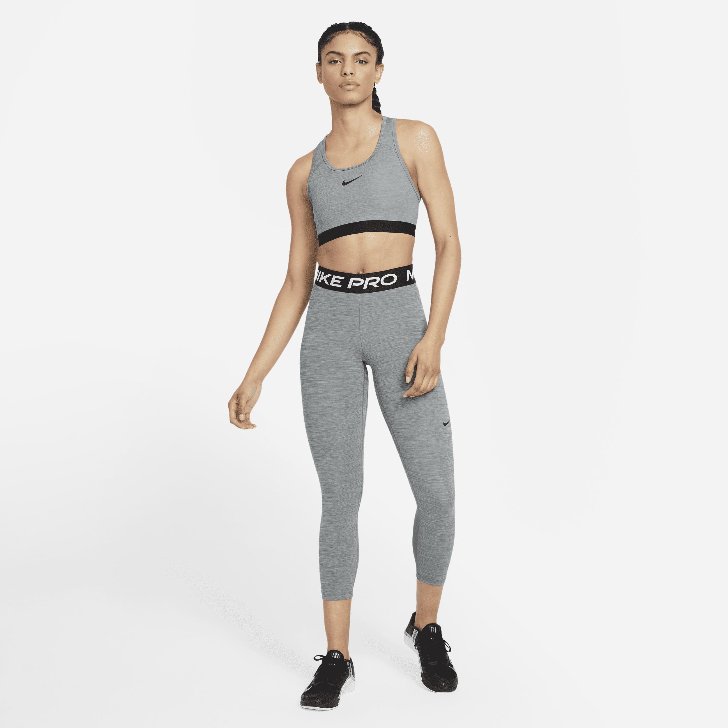 Womens Nike Pro Mid-Rise Crop Mesh-Panel Leggings | CZ9803-084 Product Image