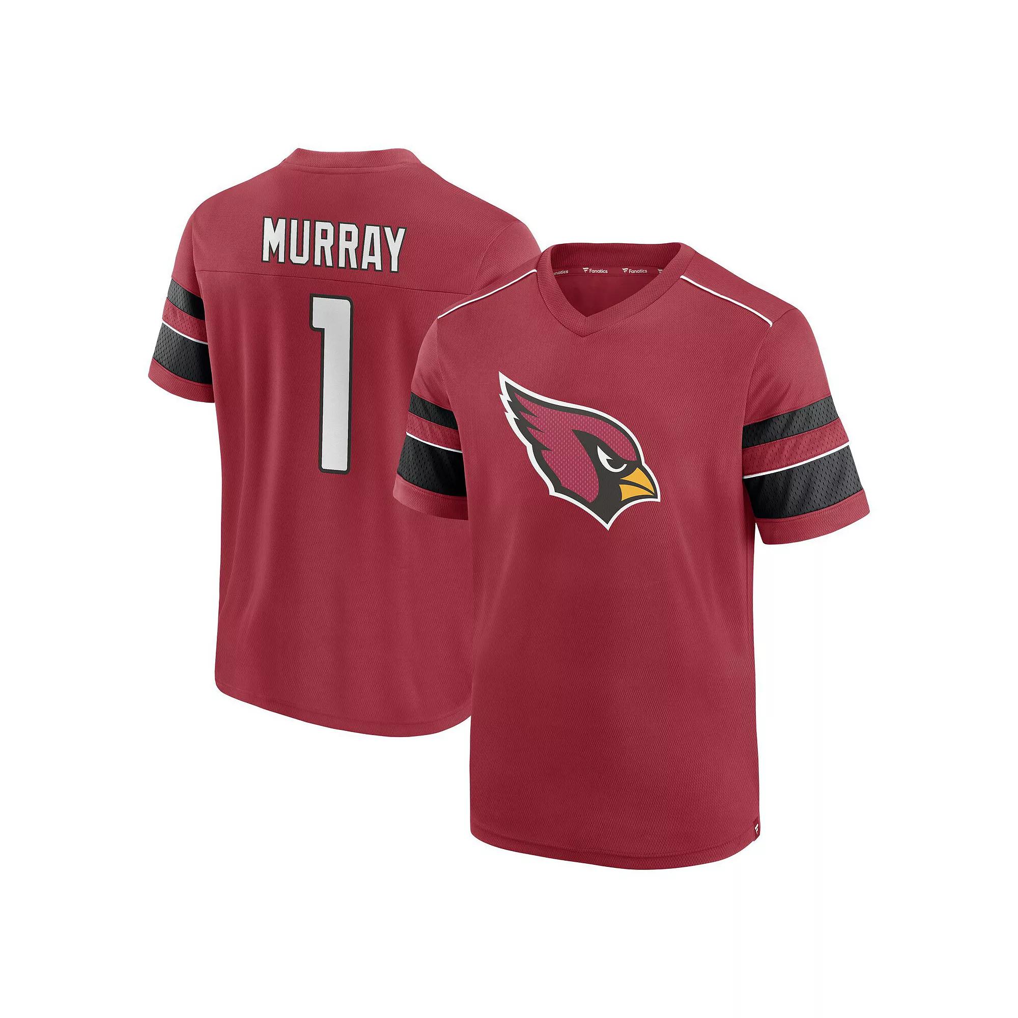 Men's Fanatics Branded Kyler Murray Cardinal Arizona Cardinals Hashmark Name & Number V-Neck T-Shirt, Size: 2XL, Red Product Image