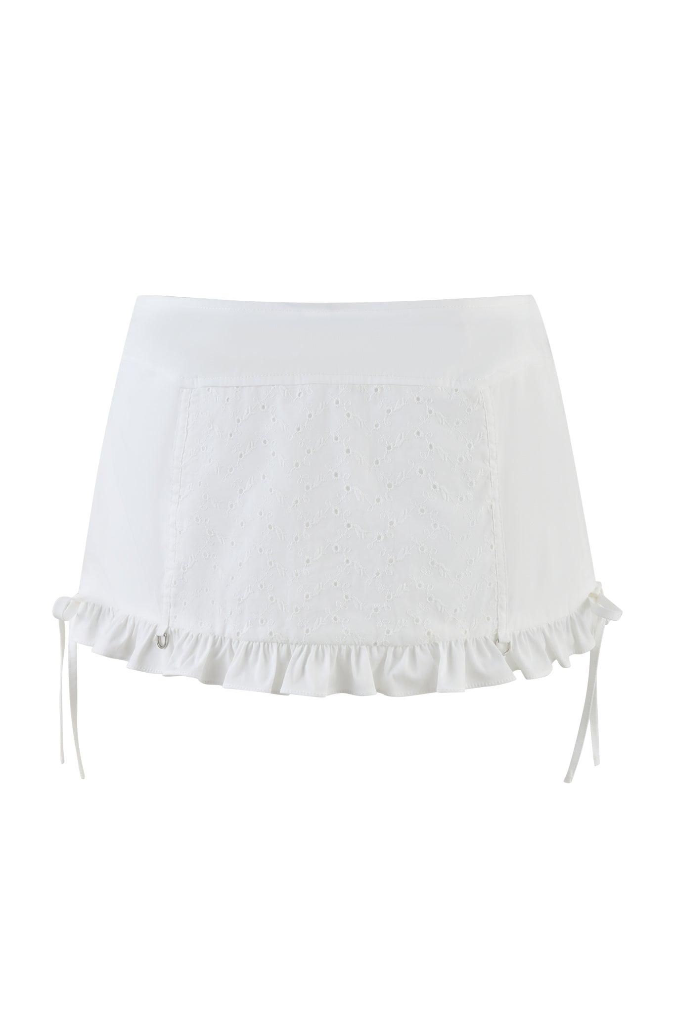 WREN MINI SKIRT - WHITE Product Image