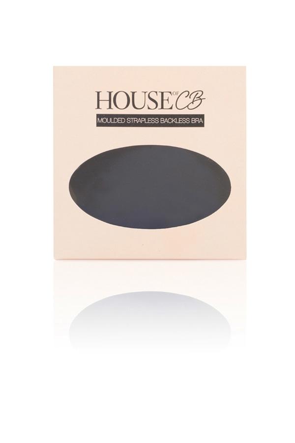  strapless backless moulded sticky bra - black Product Image